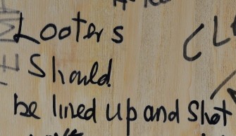 AFP - Messages left by members of the public are pictured on a giant message board in Clapham Junction in south-west London, on August 13, 2011, following recent riots and looting in the area.