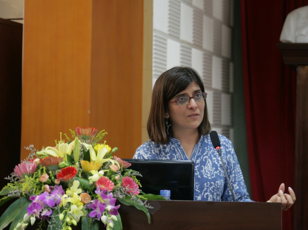 Nemat Hajeebhoy, Senior Country Director in Vietnam, speaking at the launch ceremony (Photo: Courtesy of Alive &Thrive)