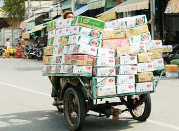 Home-assembled vehicles ply on many HCMC streets (Photo: SGGP)