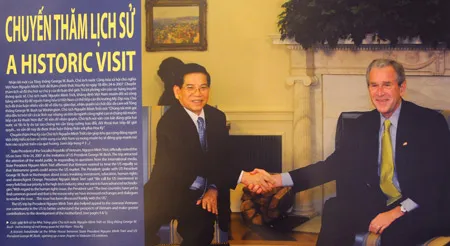 Cuộc gặp gỡ lịch sử tại Nhà Trắng giữa Chủ tịch nước Nguyễn Minh Triết và Tổng thống George W Bush, mở ra trang sử mới trong quan hệ Việt Nam - Hoa Kỳ
