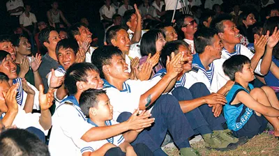 Đêm giao lưu trên đảo Trường Sa Lớn.
