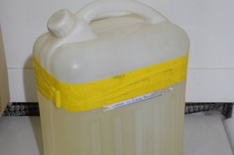 Liquid seized in drug raids (Photo: Australian Federal Police)