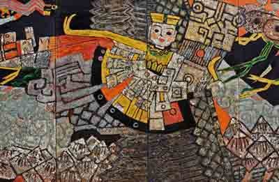 The lacquer work ‘Dragon and Fairy’ by Artist Pham Huy Hung