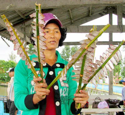 Cá linh, đặc sản mùa lũ.