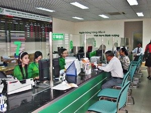 File photo shows a Vietcombank office in Vietnam