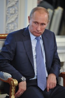 Russia's Prime Minister Vladimir Putin attends a meeting in St. Petersburg, on October 18, 2011.