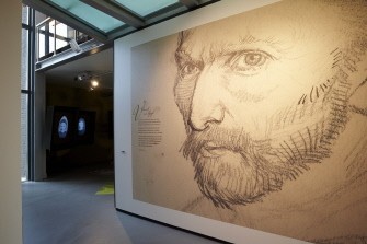 A file photo taken on September 17, 2010 shows the entrance of the new Vincentre, the Vincent van Gogh Center, before its official opening in Nuenen, southern Netherlands