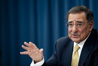 This file photo taken on August 4, 2011 shows US Secretary of Defense Leon Panetta speaking during a press conference at the Pentagon in Washington, DC.
