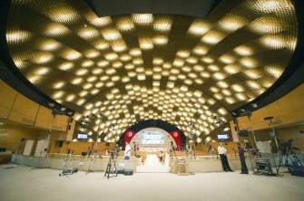 The international press center is pictured in Tunis on October 22, 2011, on the eve of historic national election in Tunisia