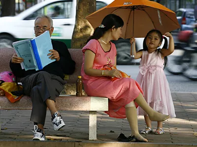 Khoảnh khắc bình yên trong lòng phố.