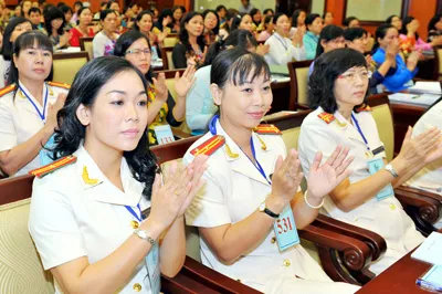 Các đại biểu dự Đại hội đại biểu phụ nữ TPHCM. Ảnh: Việt Dũng