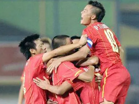 U23 Việt Nam đã giải tỏa được "cơn khát" bàn thắng. Ảnh: TTX