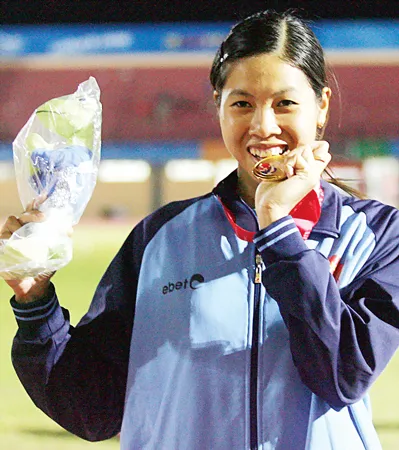 Dương Thị Việt Anh giành HCV môn nhảy cao nữ.