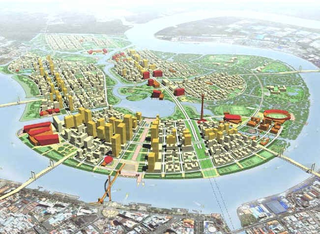 An artist’s impression of the Thu Thiem New Urban Area master plan (File)