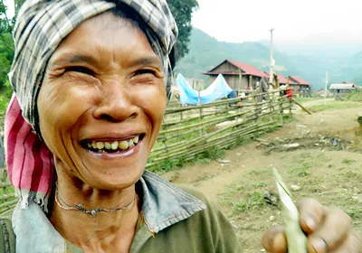 Nụ cười của người dân trên dãy Trường Sơn.