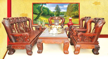 Bộ Sofa bằng gỗ tự nhiên 100% luôn thu hút khách hàng mua sắm