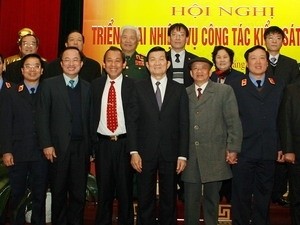 President Truong Tan Sang ( L,4) and delegates at a SPP conference (Photo: VNA)