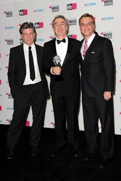 Từ trái qua Steven Zaillian, Stan Chervin và Aaron Sorkin với giải thưởng Kịch bản chuyển thể hay nhất