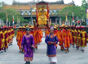 File photo shows a history performance during a Hue Festival.