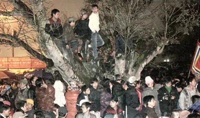 Tối qua khai ấn đền Trần - Nam Định: Trèo rào vào đền