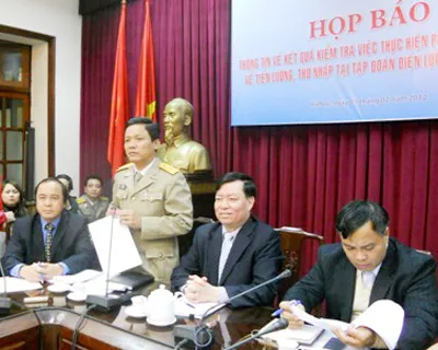 Công bố kết quả kiểm tra tiền lương, thu nhập tại EVN