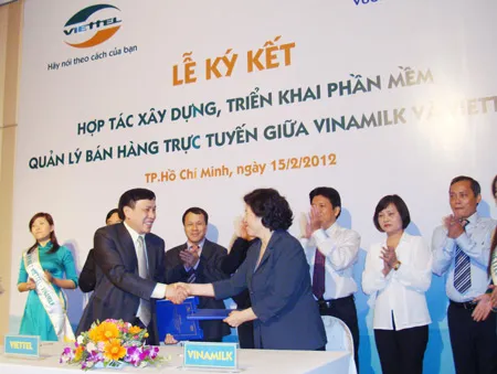 Vinamilk hợp tác với Viettel  xây dựng phần mềm bán hàng trực tuyến