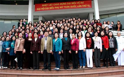 Photo of the Vietnam Women’s Union Executive Committee members of tenth tenure (Photo CPV website)