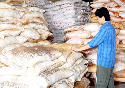 Fake fertilizer was uncovered by market management forces in Binh Chanh District in HCMC (Photo: SGGP)
