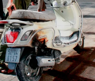 Xe Attila bốc cháy khi đang chạy