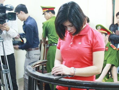 Nguyen Thi Le in court on April 9