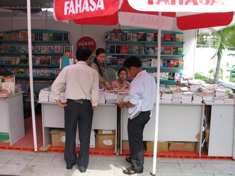 File photo shows a book stall of FAHASA