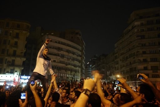 The revolutionary youth of Egypt return to Tahrir Square to protest the outcome of the Egyptian presidential election, Cairo, Egypt, Monday May 28, 2012.