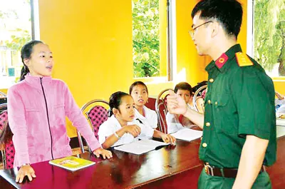 Một lớp học trên đảo Song Tử Tây.