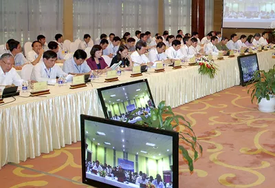 Hội nghị được tổ chức theo hình thức trực tuyến. Ảnh: VGP