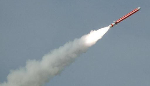 This photo, released by the Inter Services Public Relations, shows a Pakistani nuclear-capable radar-dodging cruise missile Hatf VII being fired during a test at an undisclosed location in Pakistan, in 2007.