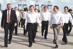 President Truong Tan Sang visits the southern Ba Ria-Vung Tau Province. (photo VNA)