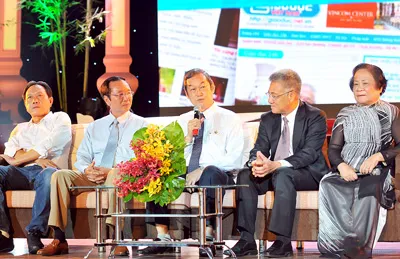 Các doanh nhân trong buổi giao lưu. Ảnh: VIỆT DŨNG