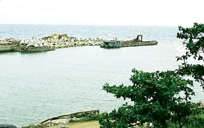 Âu thuyền tránh bão trên đảo Cồn Cỏ.