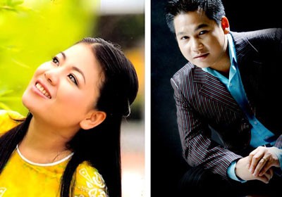 Singers Anh Tho ( L) and Trong Tan(Photo: SGGP)