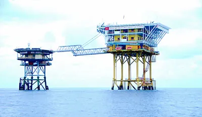 Trạm kinh tế - khoa học - dịch vụ Phúc Nguyên 2 (Nhà giàn DK1) tại quần đảo Trường Sa của Việt Nam nhằm phục vụ công tác nghiên cứu, khai thác tiềm năng của biển. Ảnh: CHIẾN DŨNG