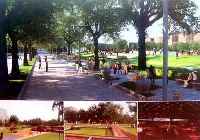 Artist’s view of the culture and history park surrounding Thang Long Imperial Citadel ( Photo SGGP)