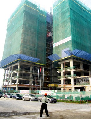 A real estate project being developed in District 7, HCMC (Photo: SGGP)
