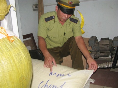 A large volume of contaminated bamboo shoots were seized