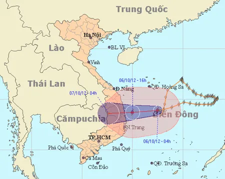 Chiều tối nay, tâm bão vào miền Trung
