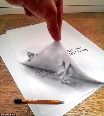 Tranh 3D vẽ bằng bút chì