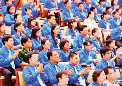 Thanh niên TPHCM dự Đại hội Đoàn. Ảnh: Việt Dũng