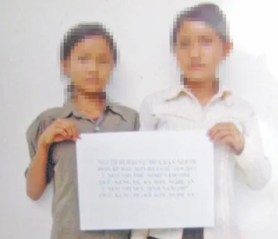 Hai bé gái bị lừa bán sang Trung Quốc.