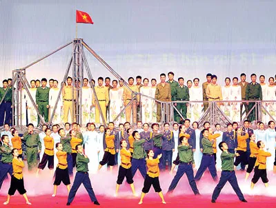 Chương trình văn nghệ tại lễ mít tinh kỷ niệm 40 năm Chiến thắng “Hà Nội - Điện Biên Phủ trên không”.