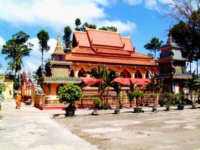 A Khmer pagoda in the Mekong delta province of Soc Trang (Photo: U. Phuong)