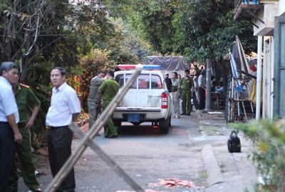 Police barricade the scene of the incident (Photo: SGGP)